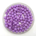 Paarse acryl ronde losse kraal voor DIY kindersieraden maken, snoepkleur plastic kralen. - 6mm / Lichtpaars