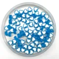 Transparent heart acrylic loose beads 4x8mm DIY bracelet necklace jewelry making parts. - Sky Blue