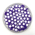 Acrylic purple and white plum blossom beads for DIY jewelry making, cute flower spacer design. - Purple