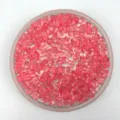 Glaçons concassés en acrylique rose avec trous, perles de pierres précieuses artificielles. - Rouge Rosé
