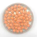 Transparent round beads for DIY jewelry making, colorful inner bead design, craft accessories detail view. - 8mm / Orange Red