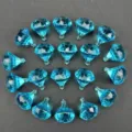 Acryl Diamant Stiftkappen Zubehör, blaue transparente Kristall simulierte Edelsteine DIY. - 22*24mm / Transparentes Blau