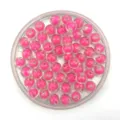 Transparent pink round beads diy handmade jewelry accessories beading supplies for crafts design - 8mm / Rose Red