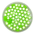 Acrylic two-tone transparent flower beads for kids DIY jewelry making and crafts design - Grass Green