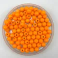 Oranje kunststof ronde kralen voor DIY sieraden maken, losse kralen voor kinder handwerk ontwerpen. - 6mm / Oranjerood