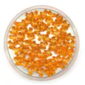 Transparent orange plastic three-hole beads cross bone shaped DIY crafting supplies - 11*4mm / Orange Red