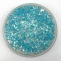 Blue acrylic crushed ice gems with holes for wedding party table and event decoration - Lake Blue