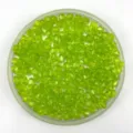 Transparent lime green bicone acrylic beads close up for DIY handmade jewelry crafts accessory. - 6mm / Grass Green