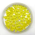 Yellow translucent plastic three-prong beads DIY craft bulk loose jewelry making accessories - 11*4mm / Yellow