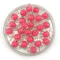 Acrylic pink candy beads with clear wings, perfect for DIY jewelry making and handmade crafts. - 17*9mm / Rose Red