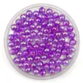 Purple acrylic round beads, AB coated colorful loose beads for DIY jewelry making and crafting. - 8mm / Purple