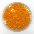 6mm orange plastic heart beads for DIY handmade bracelets necklaces and craft jewelry making - Transparent Orange