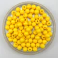 Gele ronde kunststof kralen bulk voor DIY kindersieraden handgemaakte ambachten - 6mm / Geel