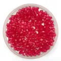 Red faceted bicone crystal acrylic beads for DIY jewelry making crafts and beaded curtains. - 6mm / Rose Red