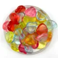20mm acrylic heart beads colored transparent loose beads for diy bracelet jewelry making - Transparent Mixed Colors