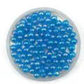 Blue acrylic AB color beads for DIY jewelry making, shiny iridescent craft loose round beads. - 8mm / Sky Blue