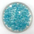 Transparent light blue heart plastic beads for DIY handmade jewelry bracelets necklaces - Transparent Blue
