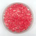 Pink bicone faceted crystal acrylic beads for handmade DIY jewelry crafting and curtains. - 6mm / Pink