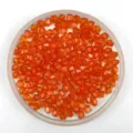 Orange bicone faceted acrylic beads for handmade DIY jewelry crafting and curtain decoration. - 6mm / Orange Red