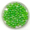 Green transparent AB iridescent acrylic round beads loose beads for DIY handmade jewelry accessories - 8mm / Green