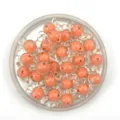 Acrylic candy beads for DIY jewelry making, peach pink inner color clear outer layer craft supplies. - 17*9mm / Orange Red