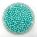 Acrylic faceted loose beads candy color round earth beads for DIY jewelry making crafts - 6mm / Lake Blue