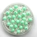Green candy acrylic beads detail, DIY craft loose beads, cute resin jewelry accessories close up - 17*9mm / Light Green
