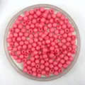 Pink acrylic faceted globe beads, 96 cuts loose round beads for DIY jewelry making and crafting. - 6mm / Pink