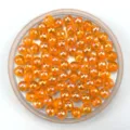 Orange AB coated acrylic round loose beads for DIY handmade jewelry making accessories - 8mm / Orange Red