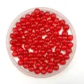 Transparante rode acryl ronde kralen, ideaal voor knutselen, DIY sieraden en kinderhandwerk. - 6mm / Transparant Felrood