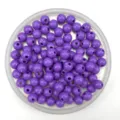 Paarse plastic ronde kralen voor DIY sieraden maken ambachten en kinderknutselartikelen - 6mm / Paars