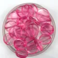 20mm transparent flat round acrylic beads diy handmade jewelry making craft supplies - 20mm / Transparent Pink