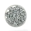 Close-up of square acrylic beads with black heart patterns, perfect for DIY jewelry crafting. - 6*6mm / White Base Black Font