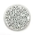 Acrylic white heart beads detail shot, ideal for DIY handmade bracelets and jewelry accessories. - 4*7mm / White Base Black Font