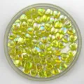 Yellow iridescent heart acrylic loose beads for DIY handmade jewelry bracelets earrings crafts - Yellow