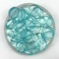20mm transparente blaue flache runde Acryl Perlen fuer DIY Armband Schmuckherstellung. - 20mm / Transparentes Blau