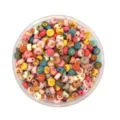 Colorful acrylic round letter beads with gold English alphabet, ideal for kids DIY jewelry making. - 4*7mm / Colorful Base with Gold Letters