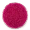 Close-up of 2-2.5mm solid color plastic micro beads candy pink acrylic craft beads tray - 2.0mm / Transparent Rose Red
