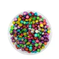 Colorful metallic round letter beads for DIY handmade crafts and jewelry making. - 4*7mm / Electroplated Colorful With Yellow Letters