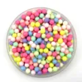Colorful acrylic round beads solid plastic balls for DIY crafts and toys, various vibrant colors. - 6mm / Light Mixed Color