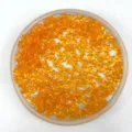 Detailed view of orange transparent 6mm star acrylic beads, perfect for DIY jewelry crafting. - 6mm / Orange Red