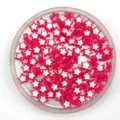Pink acrylic star beads for DIY handmade jewelry crafting, clear and colorful detail view. - Rose Red