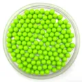 Vibrant green solid plastic round beads colorful loose marbles for toy DIY crafts and decoration - 6mm / Grass Green