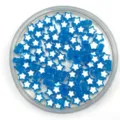 Blue white acrylic star beads detail, transparent diy handmade jewelry accessory component. - Lake Blue
