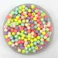 Colorful mini plastic round beads mix for creative DIY jewelry making and craft projects. - Light Mixed Color