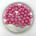 8mm acrylic speckled round beads, pink DIY craft beads for jewelry and phone chain charms. - 8mm / Rose Red