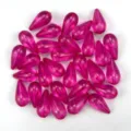 Pink acrylic teardrop pendant beads straight hole DIY handmade jewelry craft accessories - Rose Red