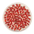Transparent acrylic red core round beads for DIY handmade bracelets and necklaces accessories. - 8mm / Red