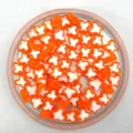Acrylic two-tone butterfly beads for DIY jewelry making, phone charms, and necklaces details. - 10mm / Orange Red