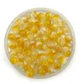 Yellow crackle glass beads detail, DIY handmade bracelet necklace jewelry accessories - 10mm / Orange Red